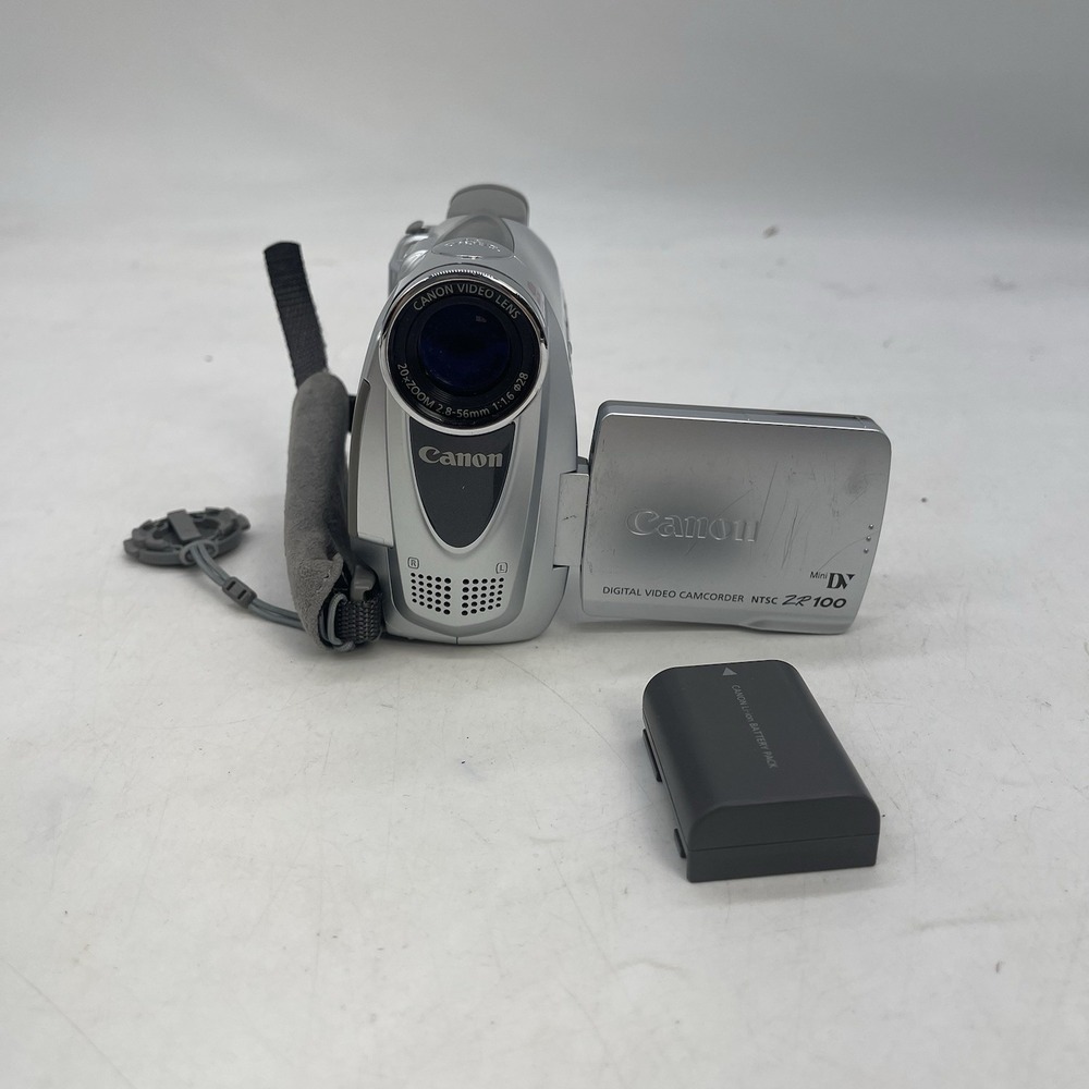 Canon ZR100 A MiniDV Tape Digital Video Camcorder Untested Dead Battery